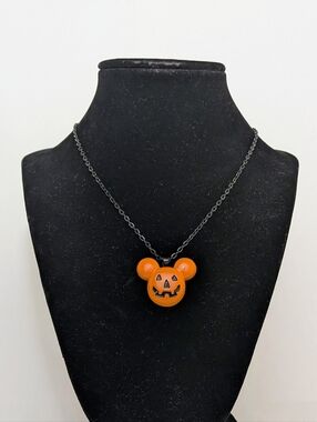 Bundle Only - Halloween Mickey Jack-O'-Lantern Pendant Necklace